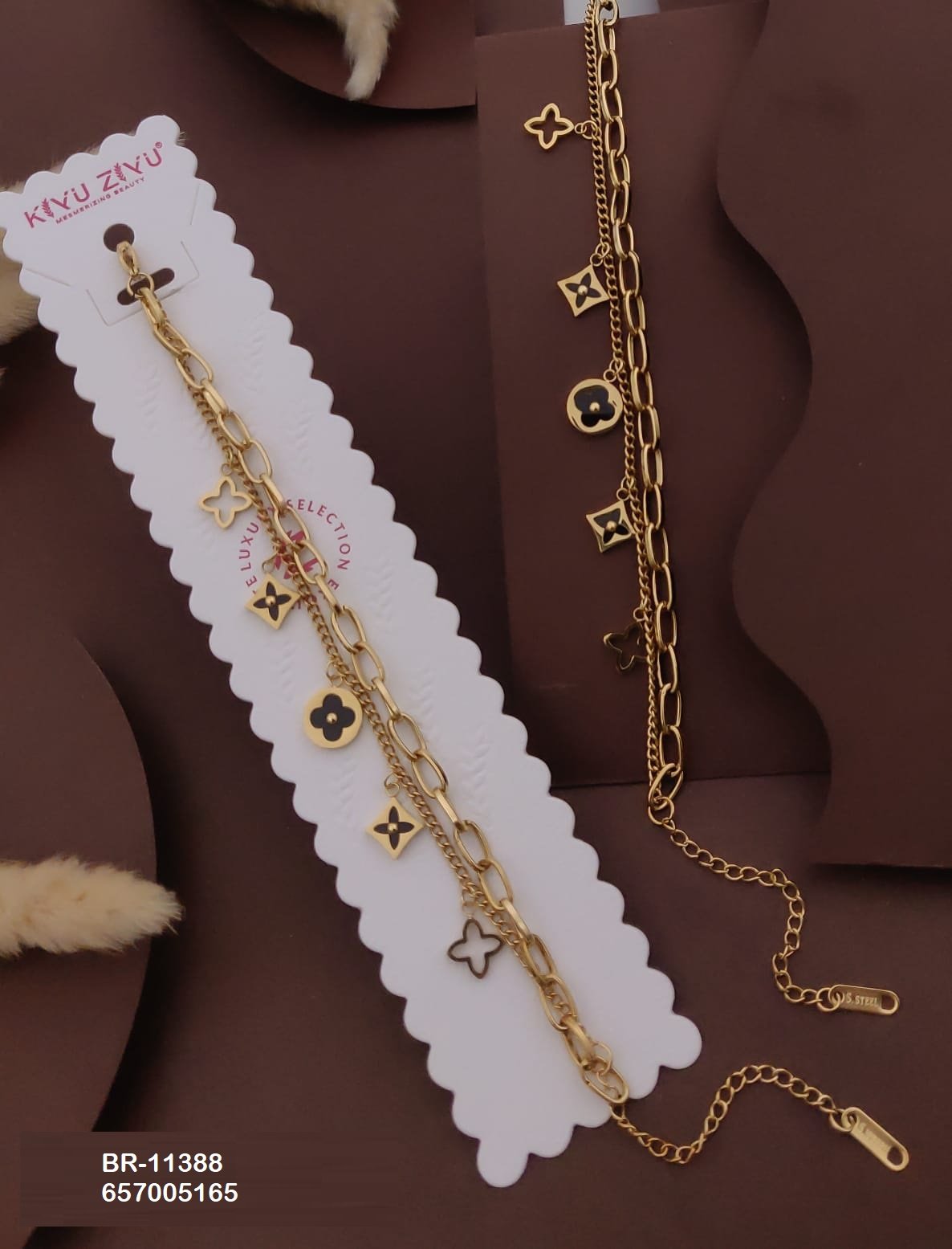 br 11388.jpeg BR-11388 Anti-Tarnish Stainless Steel Chain Bracelets from Kiyu Ziyu by Zyra Creation