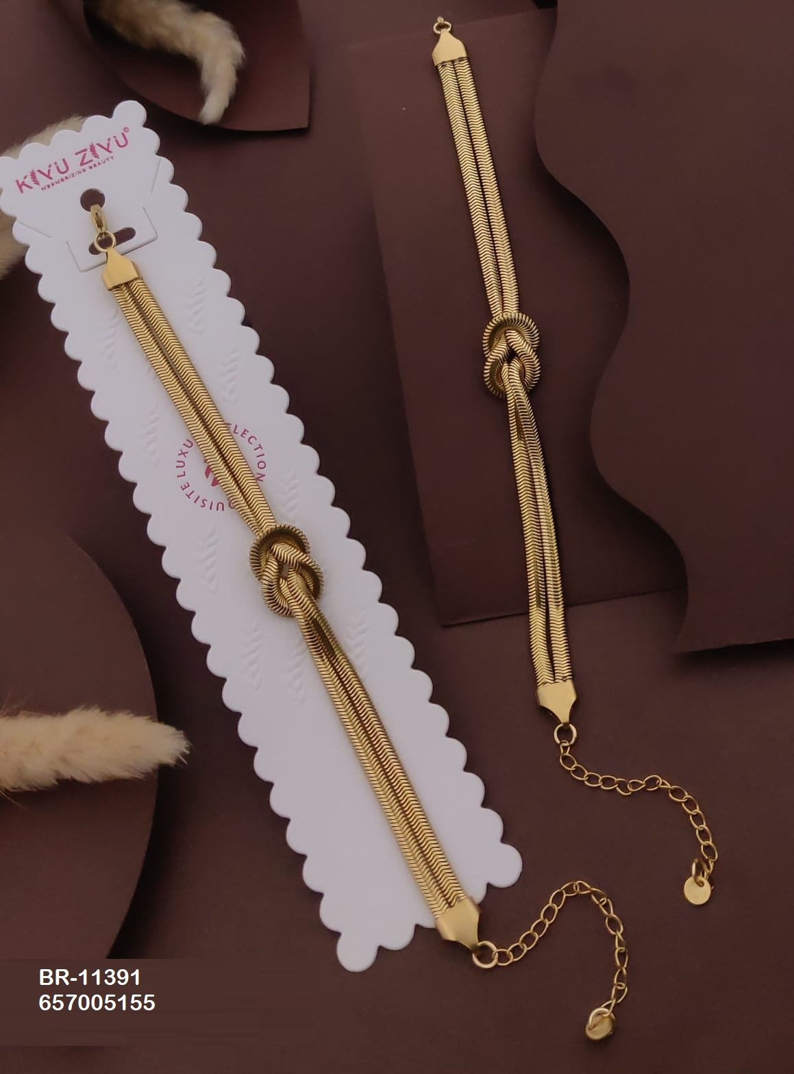 br 11391.jpeg BR-11391 Anti-Tarnish Stainless Steel Chain Bracelets from Kiyu Ziyu by Zyra Creation