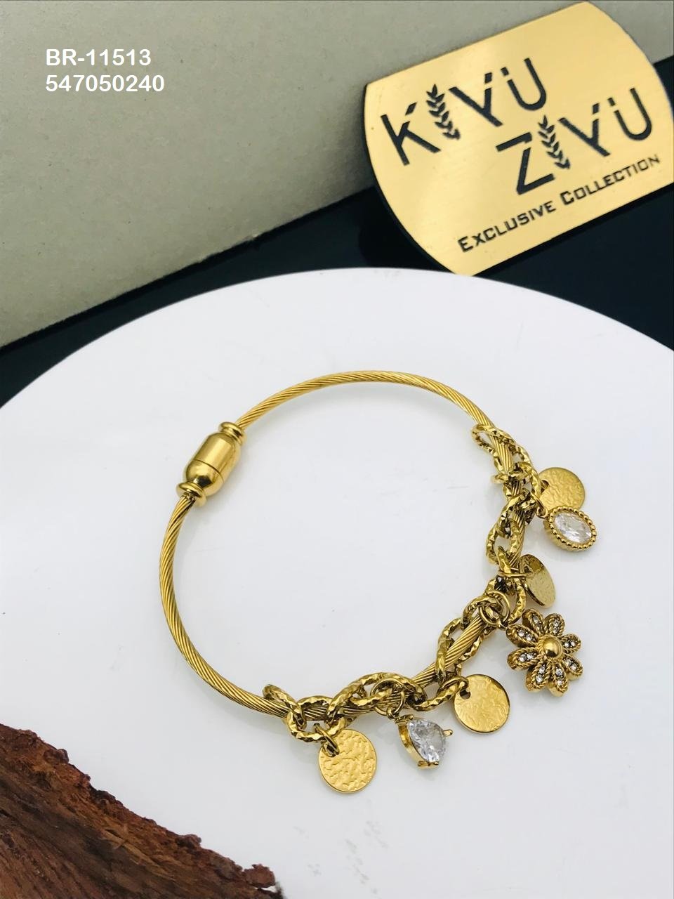 br 11513.jpeg BR-11513 Anti-Tarnish Stainless Steel Charms Style Bracelet from Kiyu Ziyu by Zyra Creation
