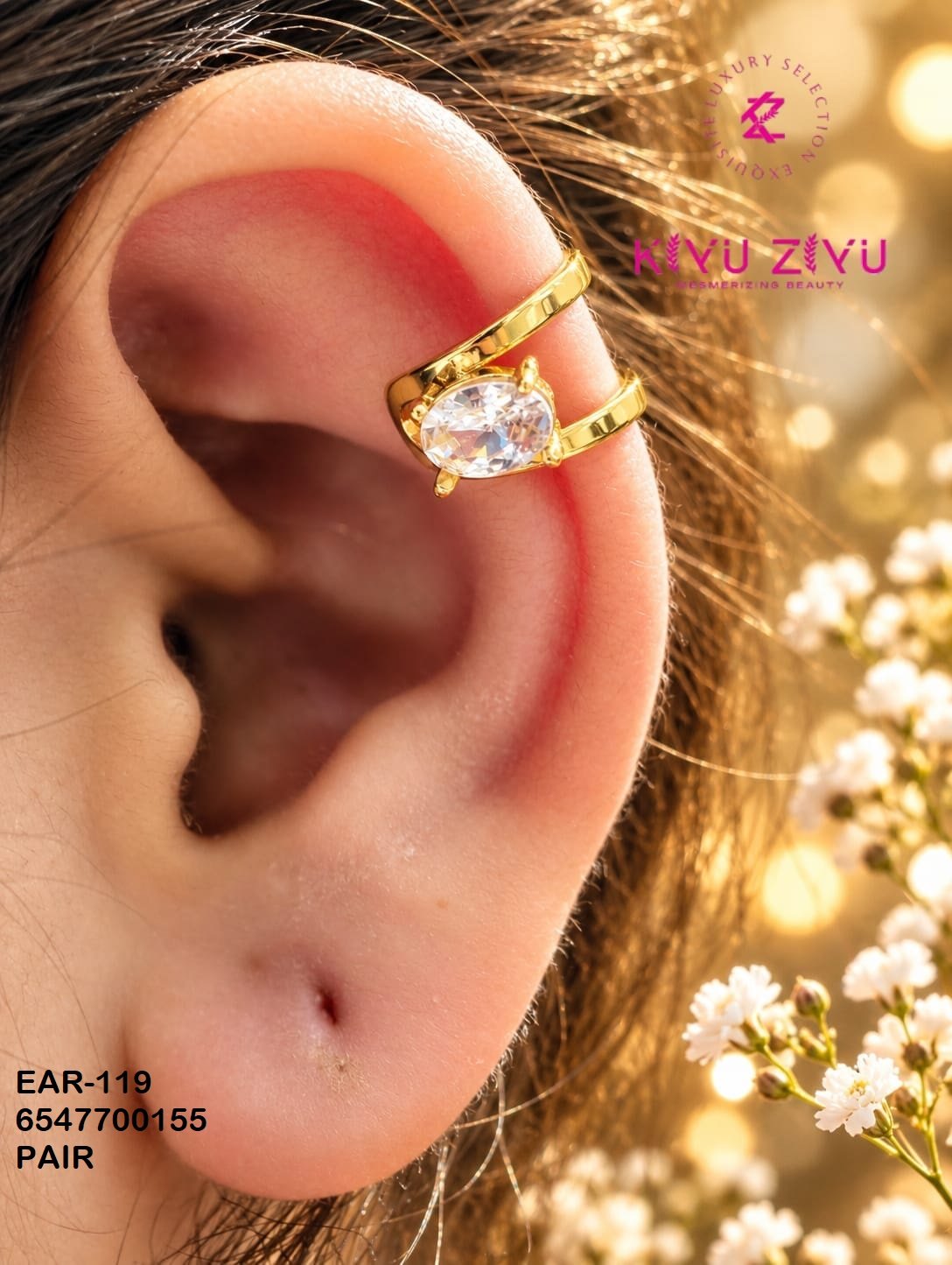 ear 119.jpeg EAR-119 Anti-Tarnish Stainless Steel Ear Cuffs from Kiyu Ziyu by Zyra Creation