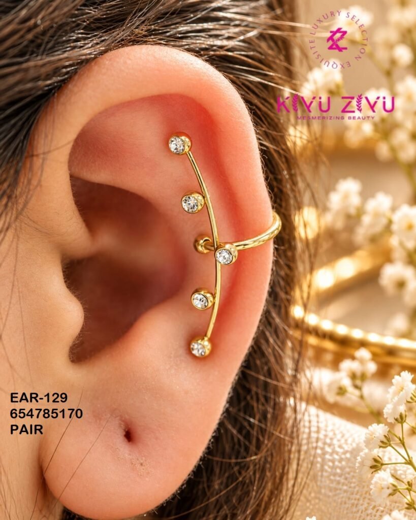 EAR-129 Anti-Tarnish Stainless Steel Ear Cuffs from Kiyu Ziyu by Zyra Creation