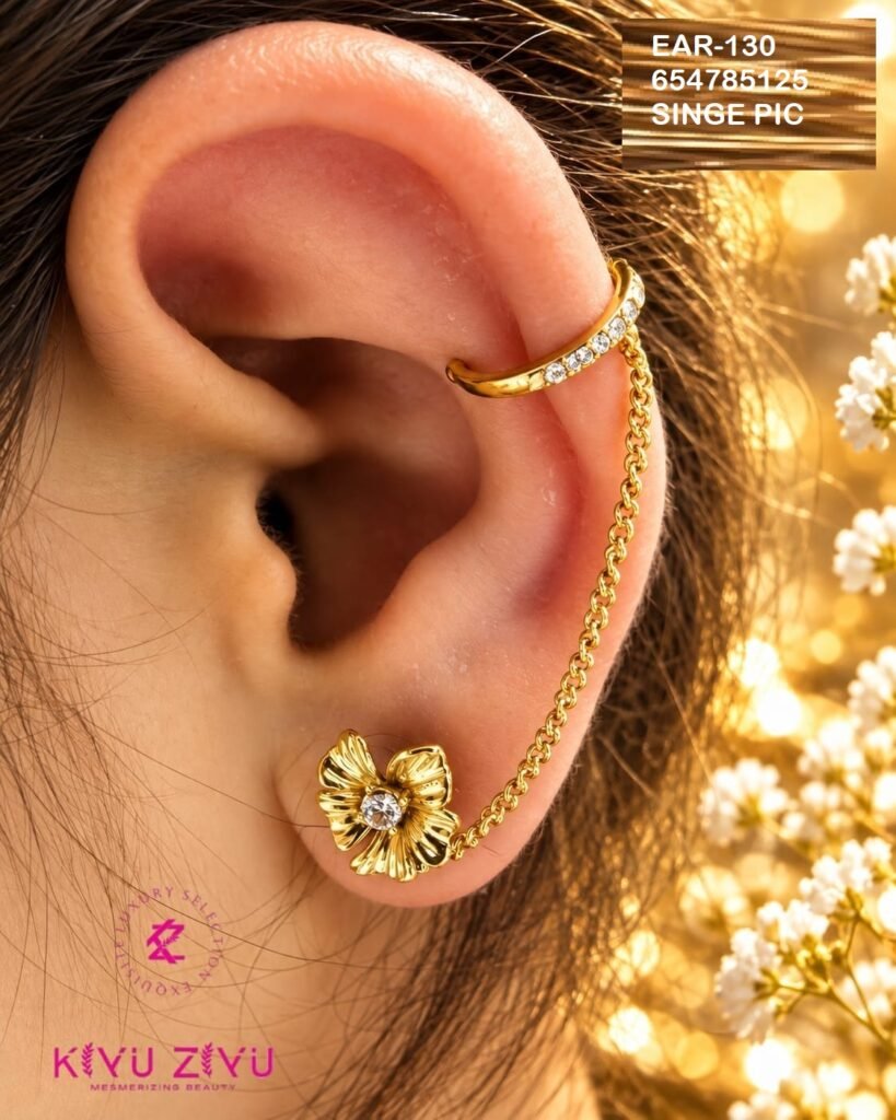 EAR-130 Anti-Tarnish Stainless Steel Ear Cuffs from Kiyu Ziyu by Zyra Creation