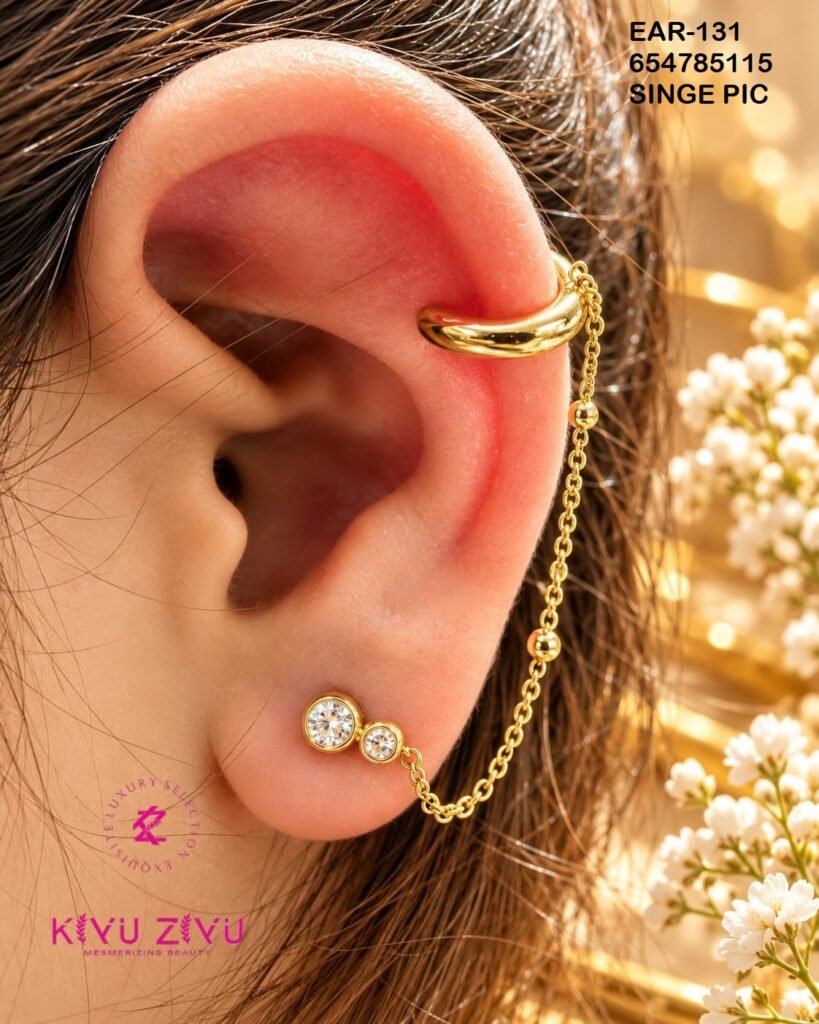 EAR-131 Anti-Tarnish Stainless Steel Ear Cuffs from Kiyu Ziyu by Zyra Creation
