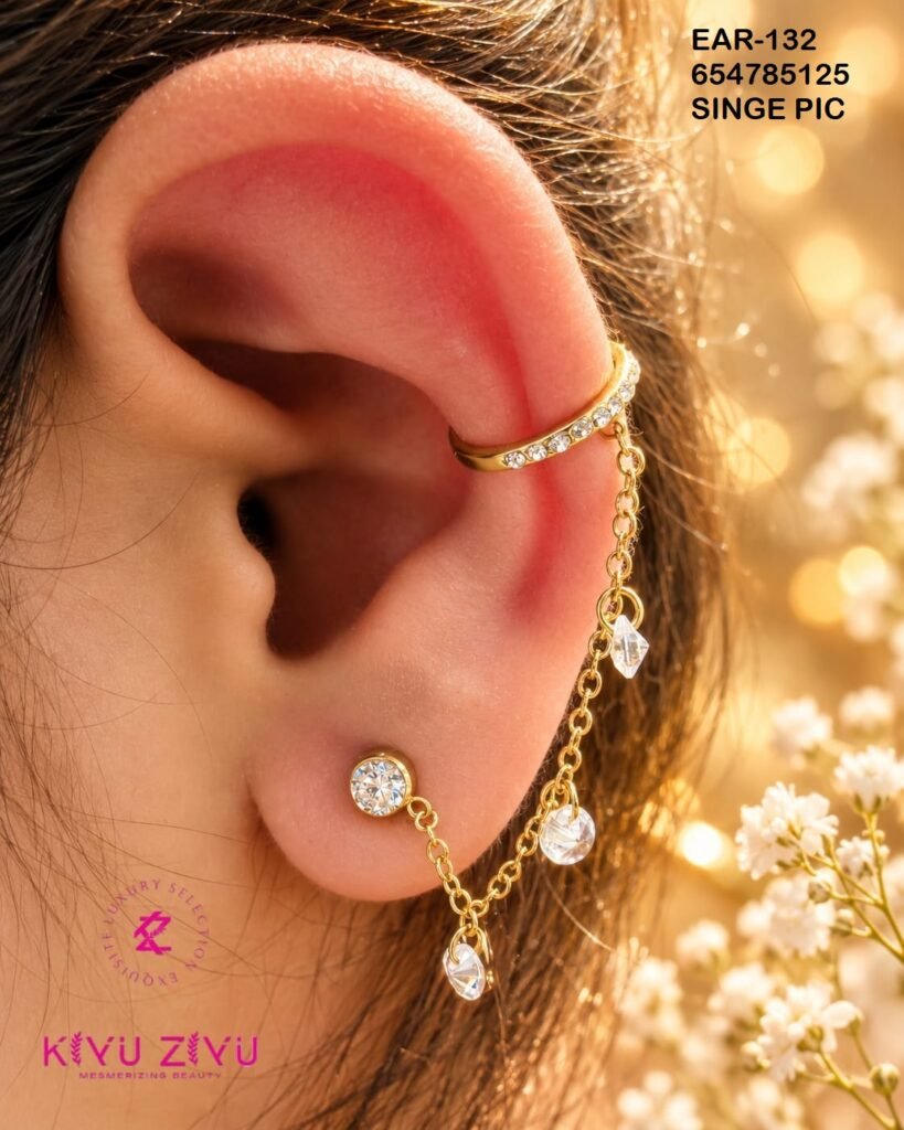 EAR-132 Anti-Tarnish Stainless Steel Ear Cuffs from Kiyu Ziyu by Zyra Creation