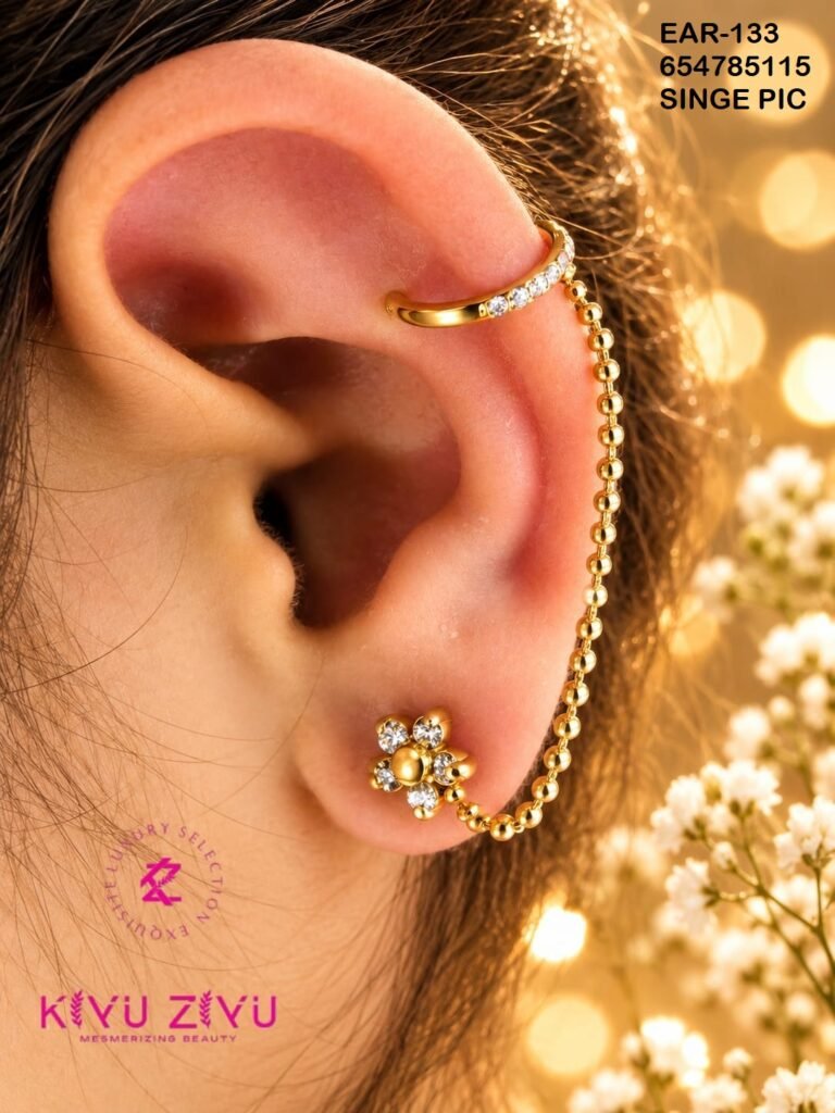 EAR-133 Anti-Tarnish Stainless Steel Ear Cuffs from Kiyu Ziyu by Zyra Creation