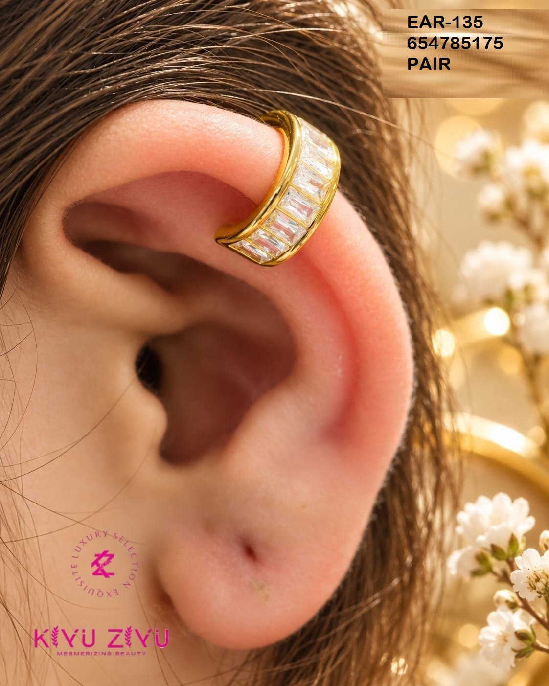 ear 135.jpeg EAR-135 Anti-Tarnish Stainless Steel Ear Cuffs from Kiyu Ziyu by Zyra Creation