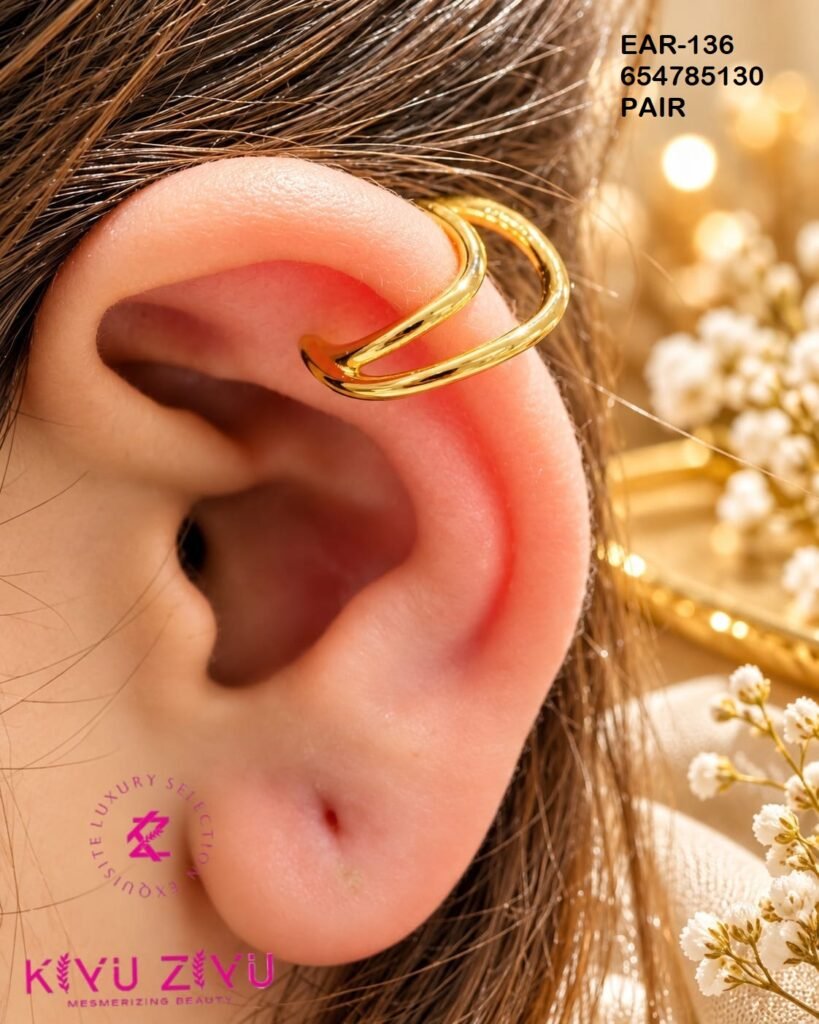 EAR-136 Anti-Tarnish Stainless Steel Ear Cuffs from Kiyu Ziyu by Zyra Creation
