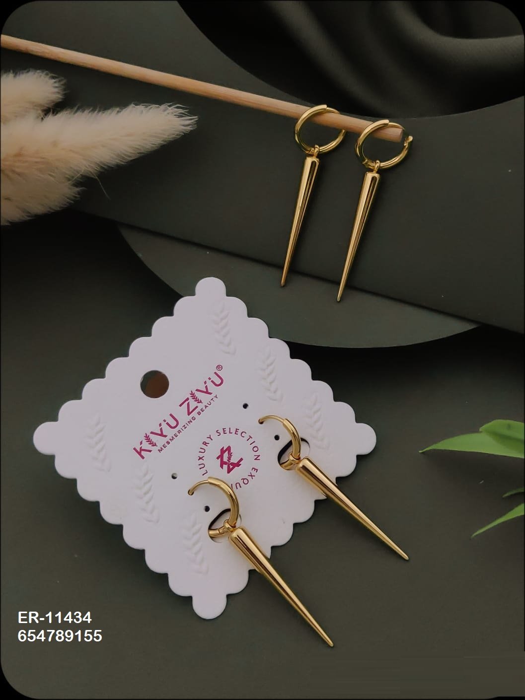er 11434 1.jpeg ER-11434 Anti-Tarnish Stainless Steel Earrings from Kiyu Ziyu by Zyra Creation