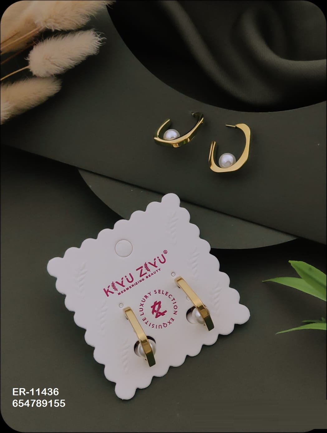 er 11436.jpeg ER-11436 Anti-Tarnish Stainless Steel Earrings from Kiyu Ziyu by Zyra Creation