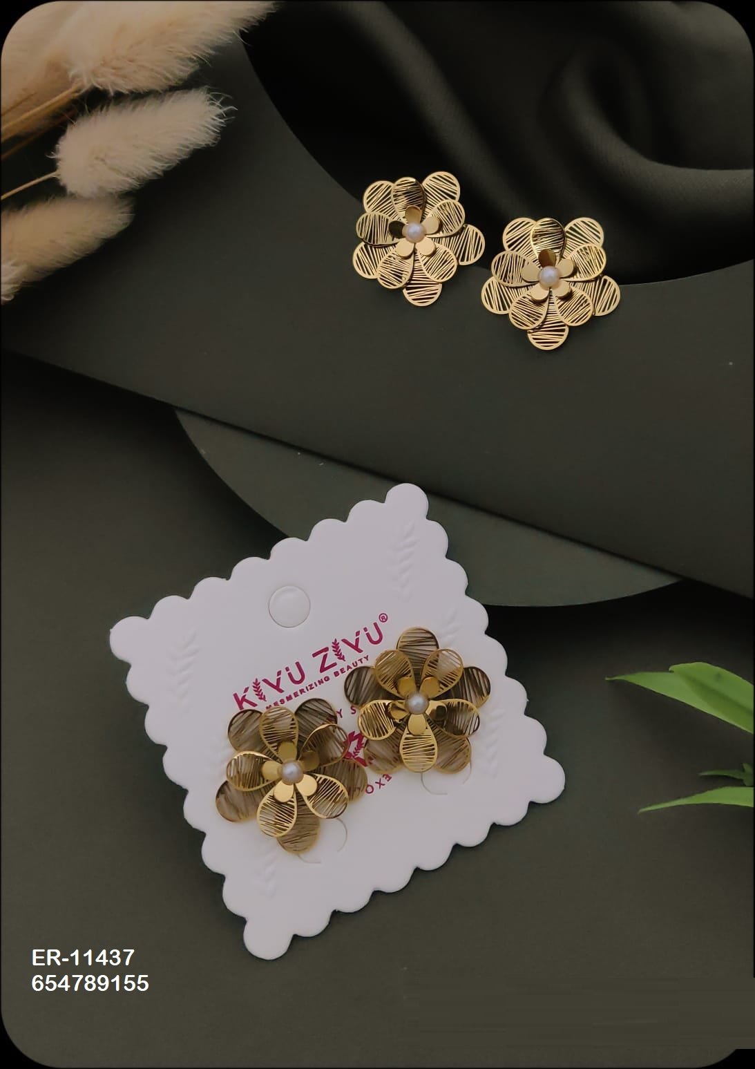 er 11437.jpeg ER-11437 Anti-Tarnish Stainless Steel Earrings from Kiyu Ziyu by Zyra Creation
