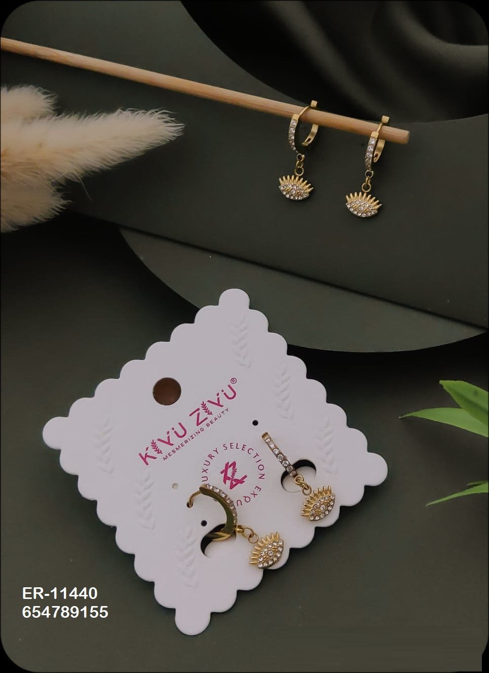 er 11440.jpeg ER-11440 Anti-Tarnish Stainless Steel Earrings from Kiyu Ziyu by Zyra Creation