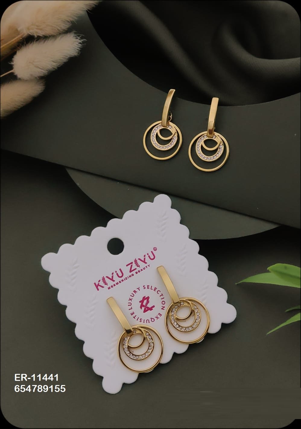 er 11441.jpeg ER-11441 Anti-Tarnish Stainless Steel Earrings from Kiyu Ziyu by Zyra Creation