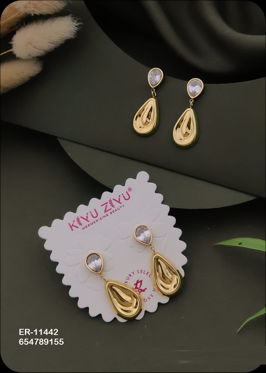 er 11442.jpeg ER-11442 Anti-Tarnish Stainless Steel Earrings from Kiyu Ziyu by Zyra Creation