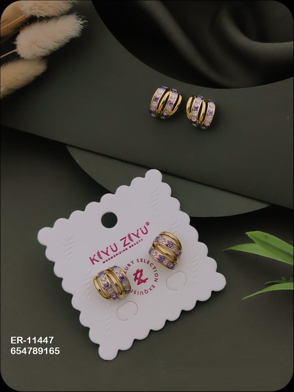 er 11447.jpeg ER-11447 Anti-Tarnish Stainless Steel Earrings from Kiyu Ziyu by Zyra Creation