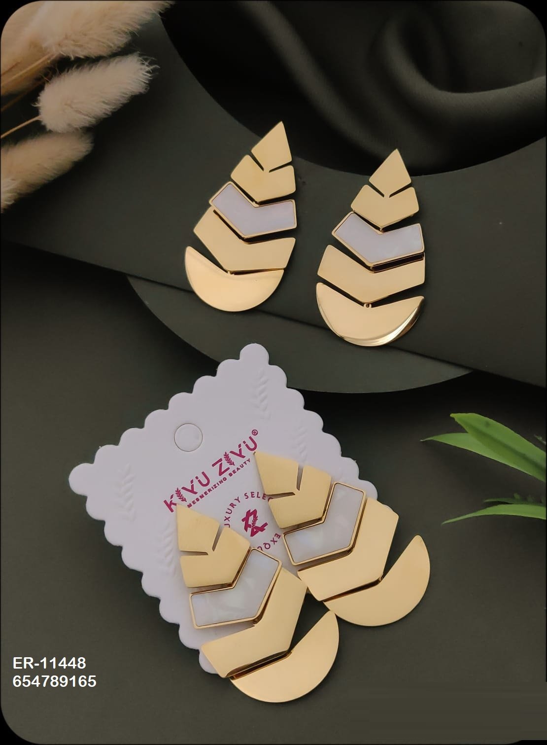 er 11448.jpeg ER-11448 Anti-Tarnish Stainless Steel Earrings from Kiyu Ziyu by Zyra Creation