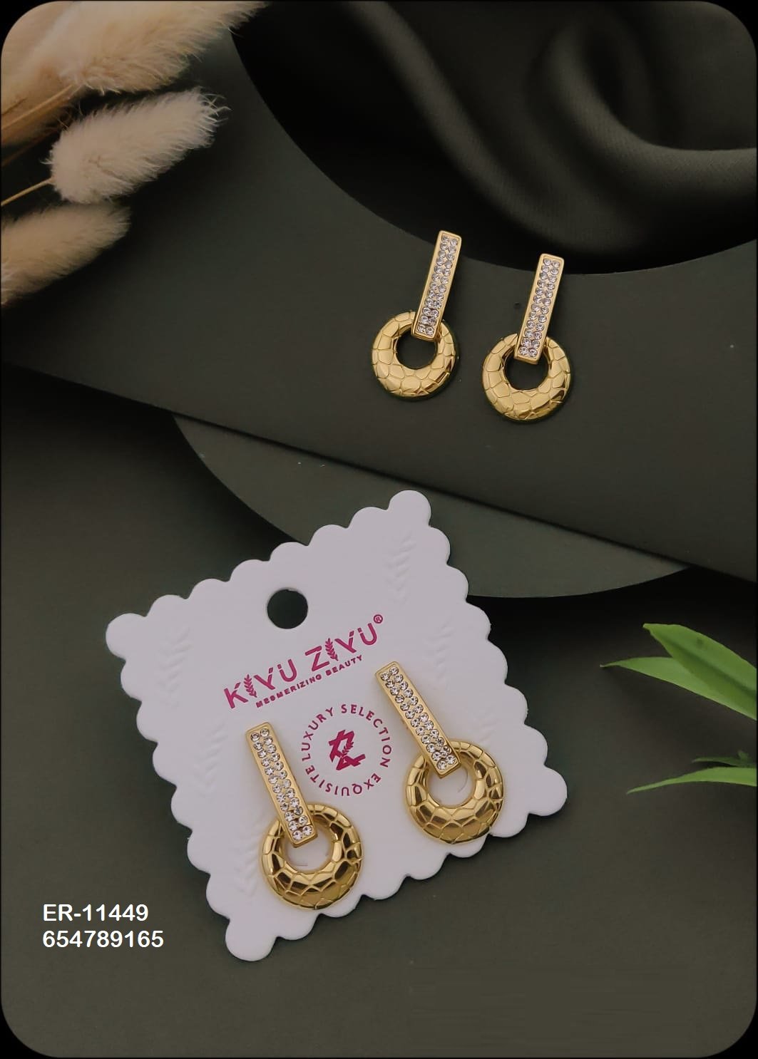 er 11449.jpeg ER-11449 Anti-Tarnish Stainless Steel Earrings from Kiyu Ziyu by Zyra Creation