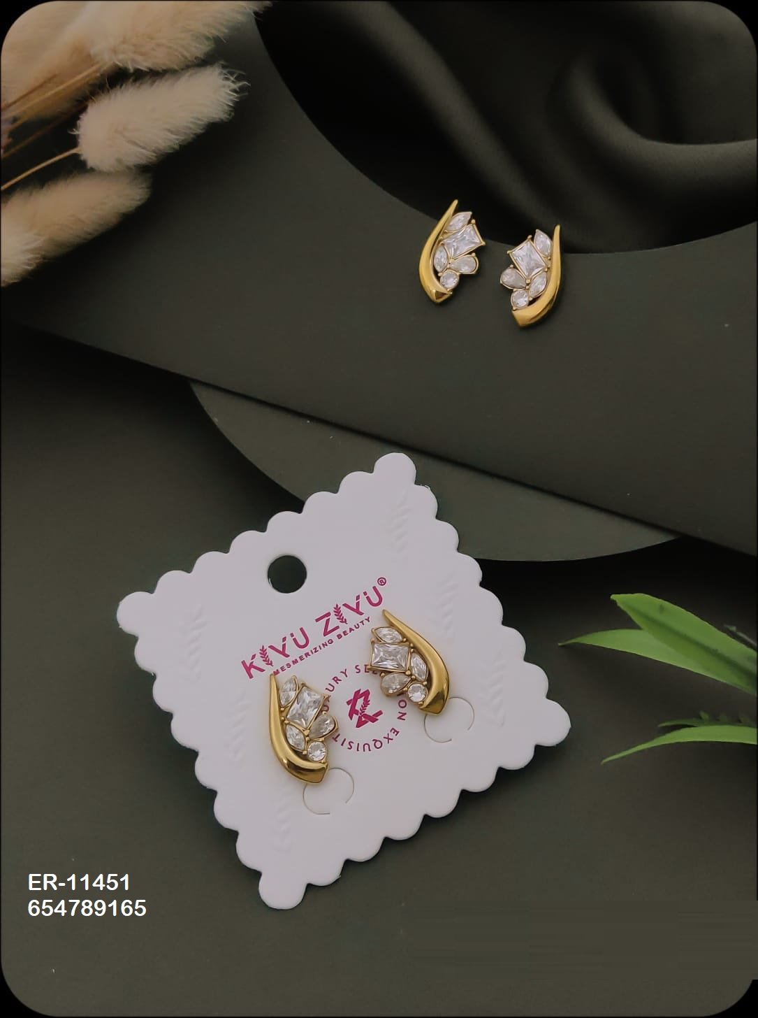 er 11451.jpeg ER-11451 Anti-Tarnish Stainless Steel Earrings from Kiyu Ziyu by Zyra Creation
