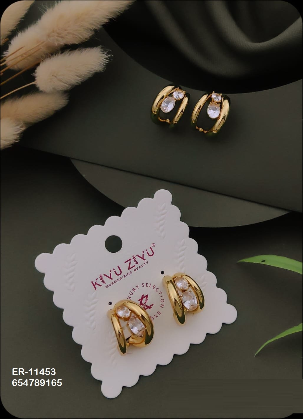 er 11453.jpeg ER-11453 Anti-Tarnish Stainless Steel Earrings from Kiyu Ziyu by Zyra Creation