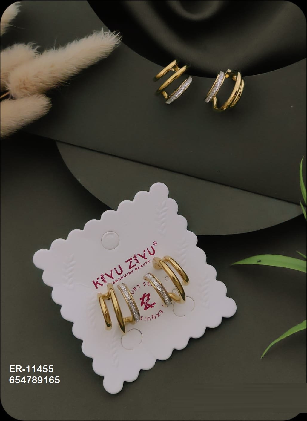 er 11455.jpeg ER-11455 Anti-Tarnish Stainless Steel Earrings from Kiyu Ziyu by Zyra Creation