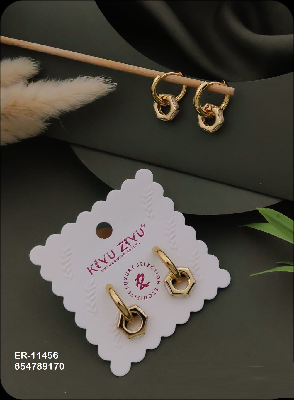 er 11456.jpeg ER-11456 Anti-Tarnish Stainless Steel Earrings from Kiyu Ziyu by Zyra Creation