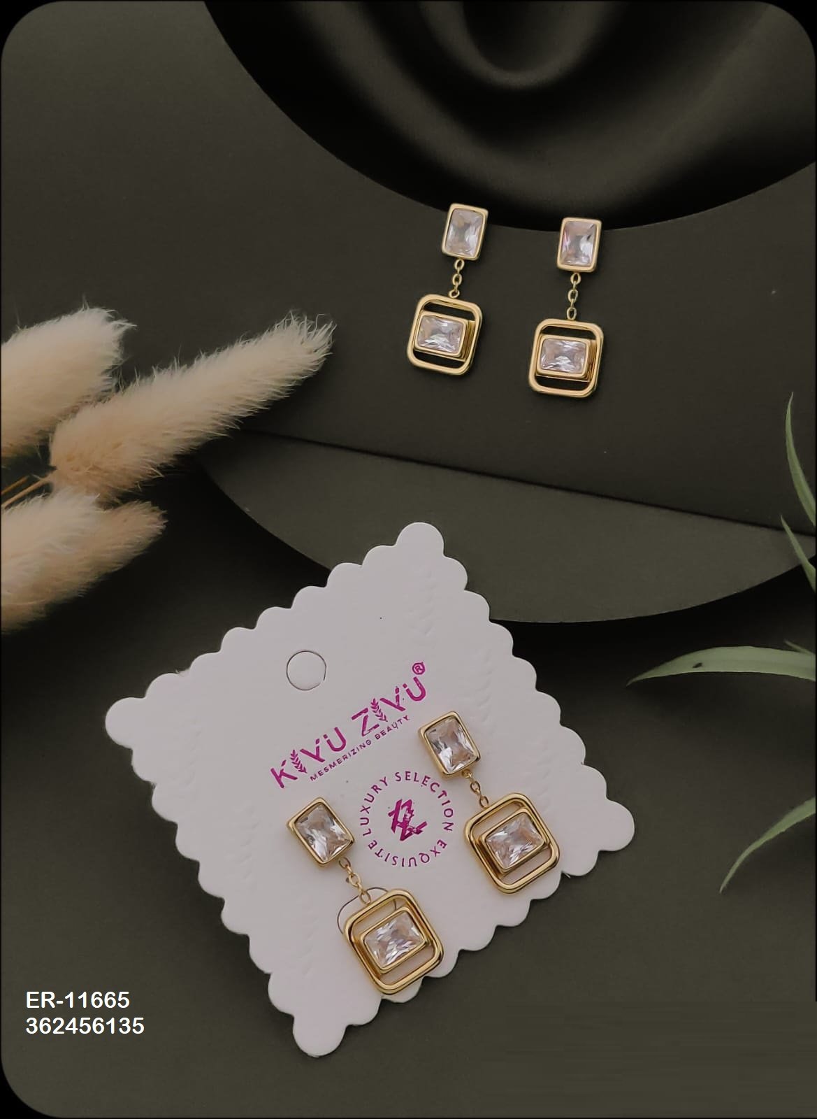 er 11665.jpeg ER-11665 Anti-Tarnish Stainless Steel Earrings from Kiyu Ziyu by Zyra Creation
