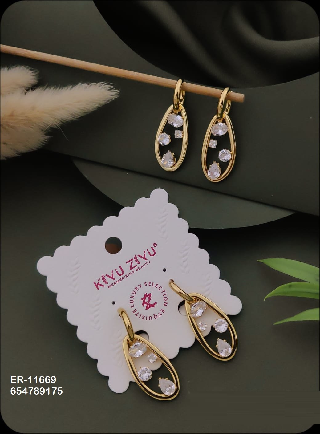 er 11669.jpeg ER-11669 Anti-Tarnish Stainless Steel Earrings from Kiyu Ziyu by Zyra Creation