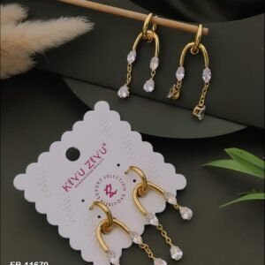 ER-11670 Anti-Tarnish Stainless Steel Earrings from Kiyu Ziyu by Zyra Creation