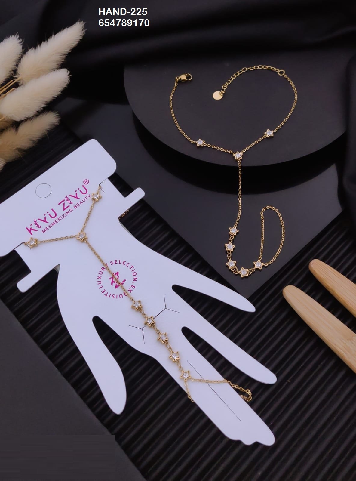 hand 225.jpeg HAND-225 Anti-Tarnish Stainless Steel Hand Chain from Kiyu Ziyu by Zyra Creation