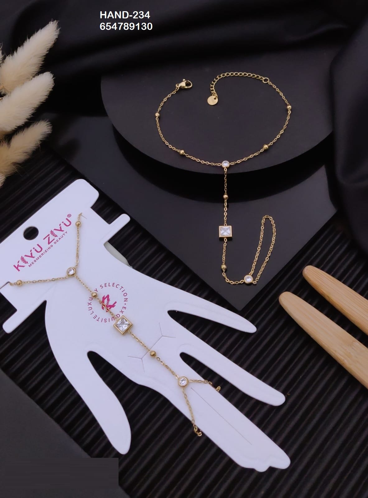 hand 234.jpeg HAND-234 Anti-Tarnish Stainless Steel Hand Chain from Kiyu Ziyu by Zyra Creation