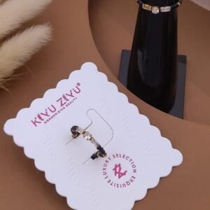 LR-V661 Anti-Tarnish Stainless Steel Black Beads Free Size Rings from Kiyu Ziyu by Zyra Creation