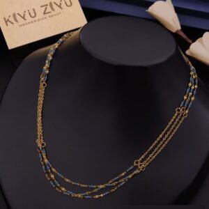 PS-11542 Anti-Tarnish Stainless Steel Layer Necklace from Kiyu Ziyu by Zyra Creation
