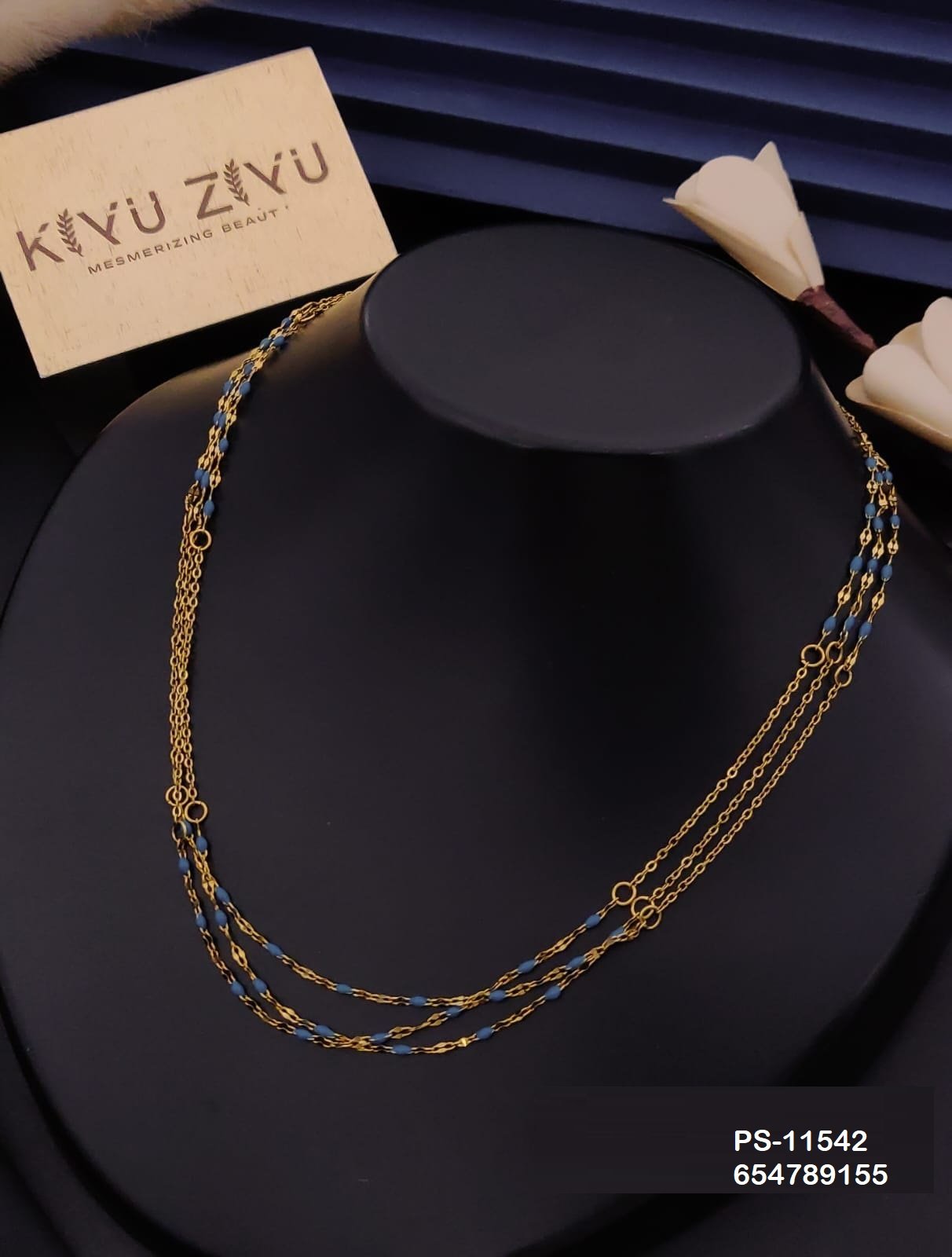 ps 11542.jpeg PS-11542 Anti-Tarnish Stainless Steel Layer Necklace from Kiyu Ziyu by Zyra Creation