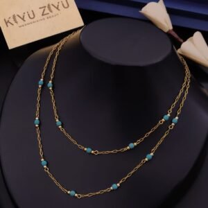 PS-11544 Anti-Tarnish Stainless Steel Layer Necklace from Kiyu Ziyu by Zyra Creation