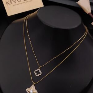 PS-11549 Anti-Tarnish Stainless Steel Layer Necklace from Kiyu Ziyu by Zyra Creation