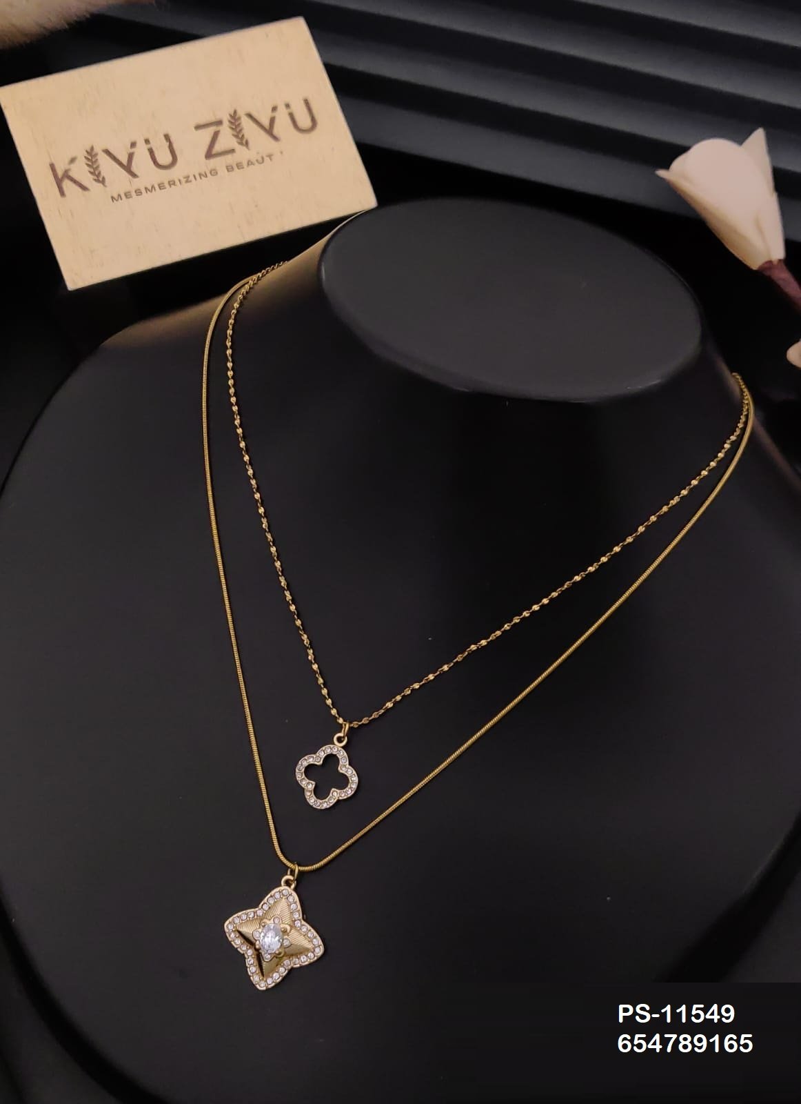 ps 11549.jpeg PS-11549 Anti-Tarnish Stainless Steel Layer Necklace from Kiyu Ziyu by Zyra Creation