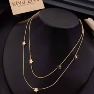 PS-11552 Anti-Tarnish Stainless Steel Layer Necklace from Kiyu Ziyu by Zyra Creation