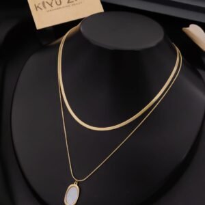PS-11554 Anti-Tarnish Stainless Steel Layer Necklace from Kiyu Ziyu by Zyra Creation