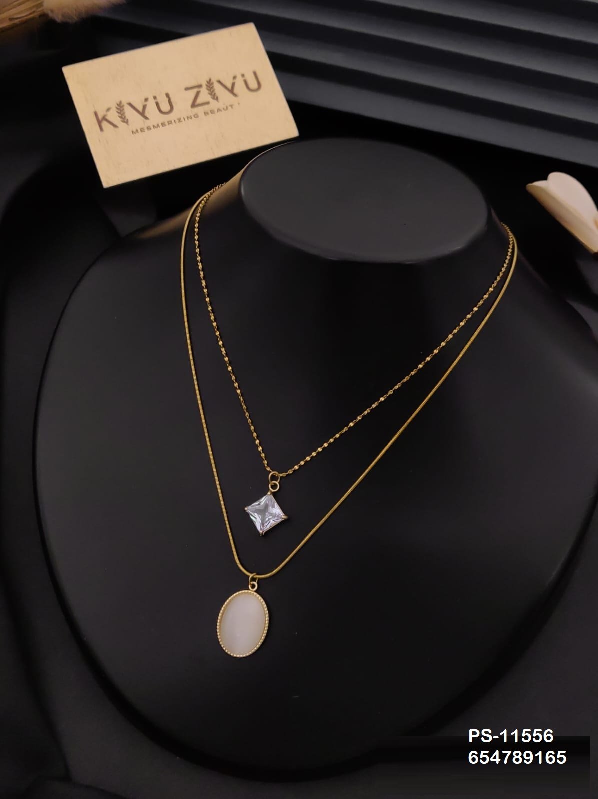 ps 11556.jpeg PS-11556 Anti-Tarnish Stainless Steel Layer Necklace from Kiyu Ziyu by Zyra Creation