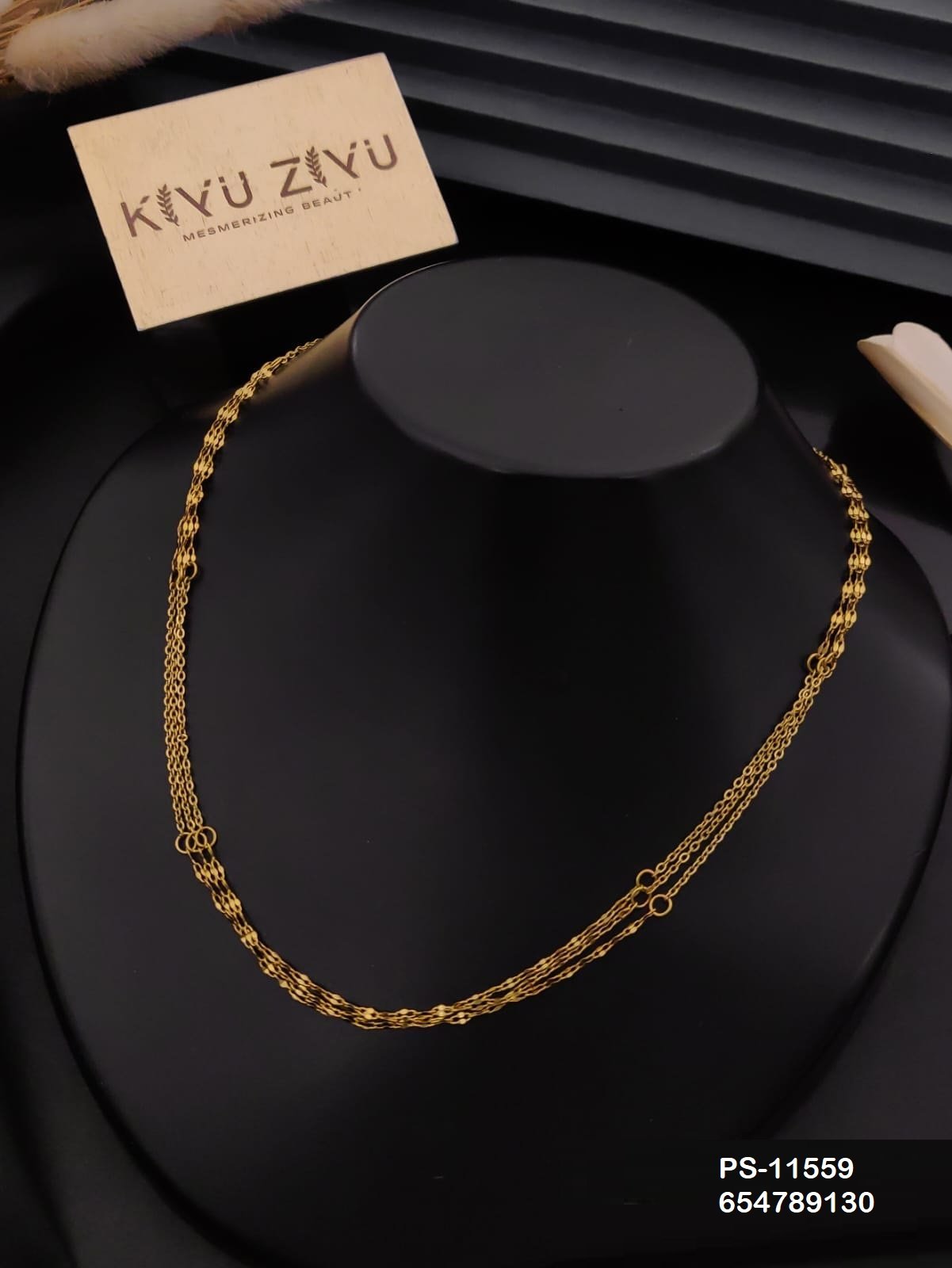 ps 11559 1.jpeg PS-11559 Anti-Tarnish Stainless Steel Layer Necklace from Kiyu Ziyu by Zyra Creation