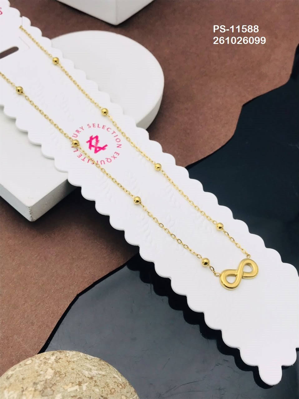 ps 11588.jpeg PS-11588 Anti-Tarnish Stainless Steel Necklace Under 99 from Kiyu Ziyu by Zyra Creation
