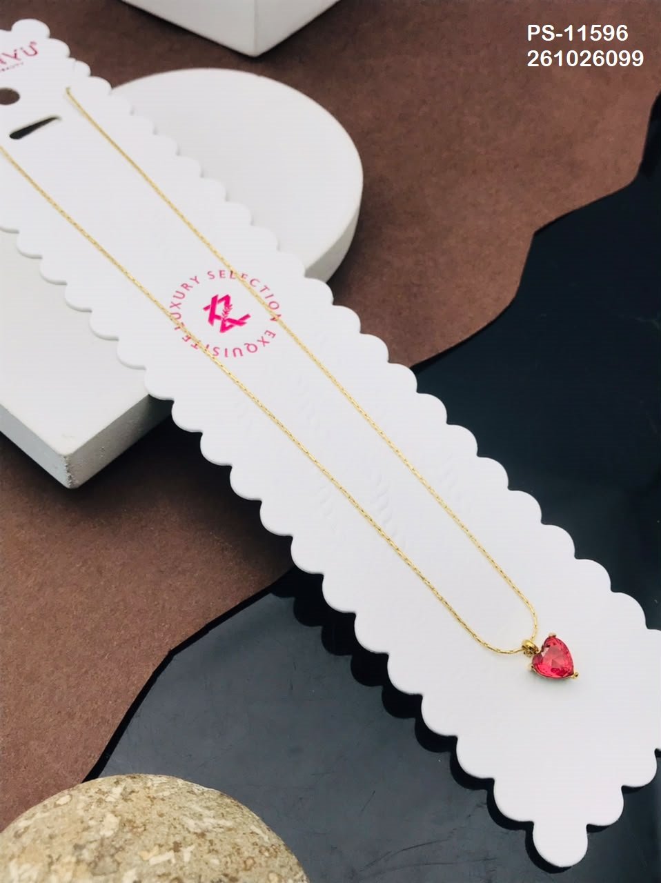 ps 11596.jpeg PS-11596 Anti-Tarnish Stainless Steel Necklace Under 99 from Kiyu Ziyu by Zyra Creation