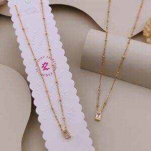 PS-11605 Anti-Tarnish Stainless Steel Necklace Under 99 from Kiyu Ziyu by Zyra Creation