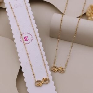 PS-11610 Anti-Tarnish Stainless Steel Necklace Under 99 from Kiyu Ziyu by Zyra Creation