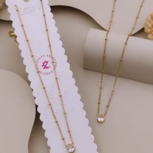 PS-11611 Anti-Tarnish Stainless Steel Necklace Under 99 from Kiyu Ziyu by Zyra Creation